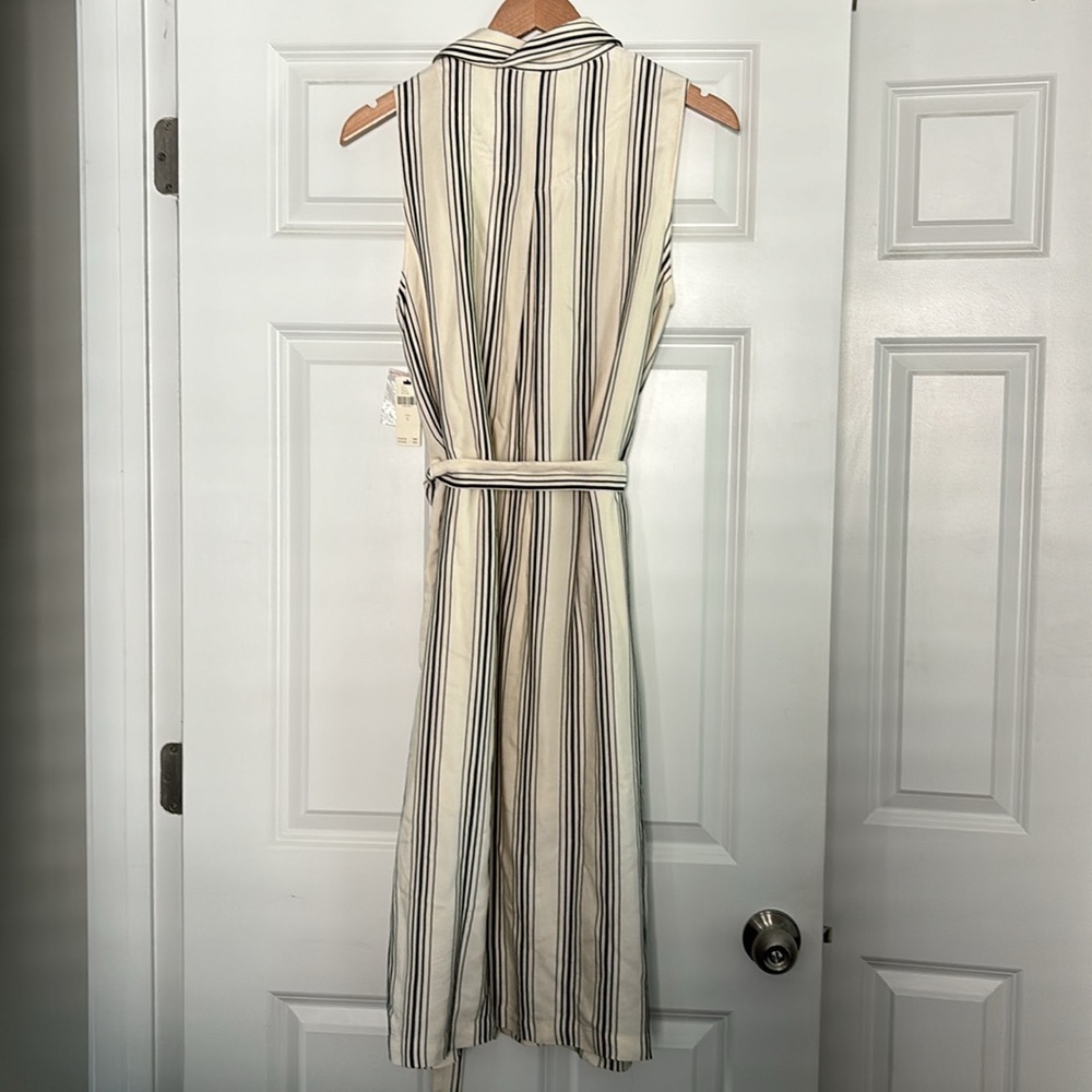 NWT Maeve by Anthropologie Striped Midi Dress Sleeveless Button down Size 6 - Picture 5 of 13